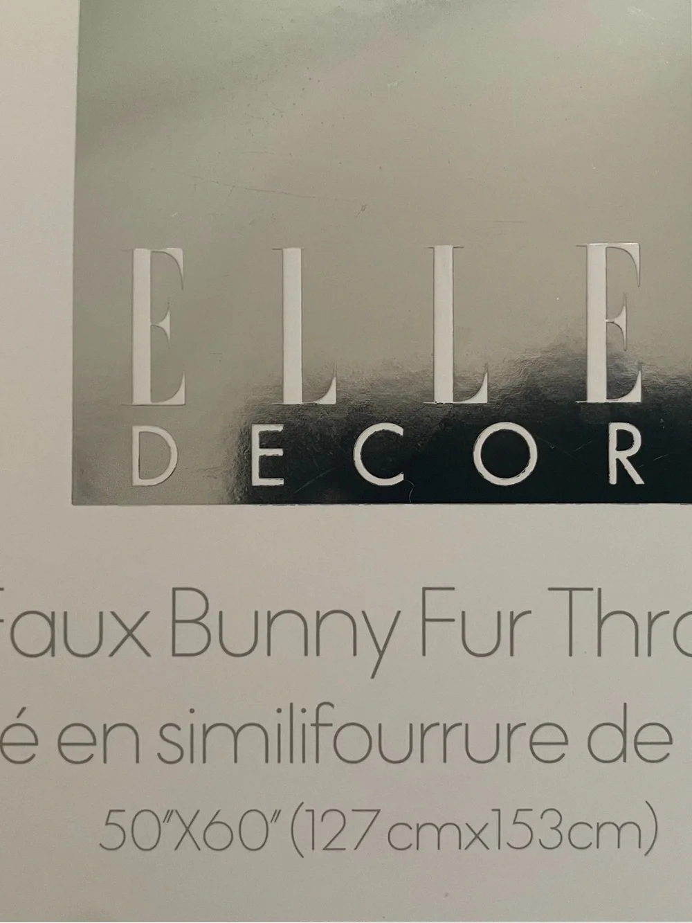 Elle Decor MCM Faux Fur Home Accent Throw Blanket Blue/Green NWT